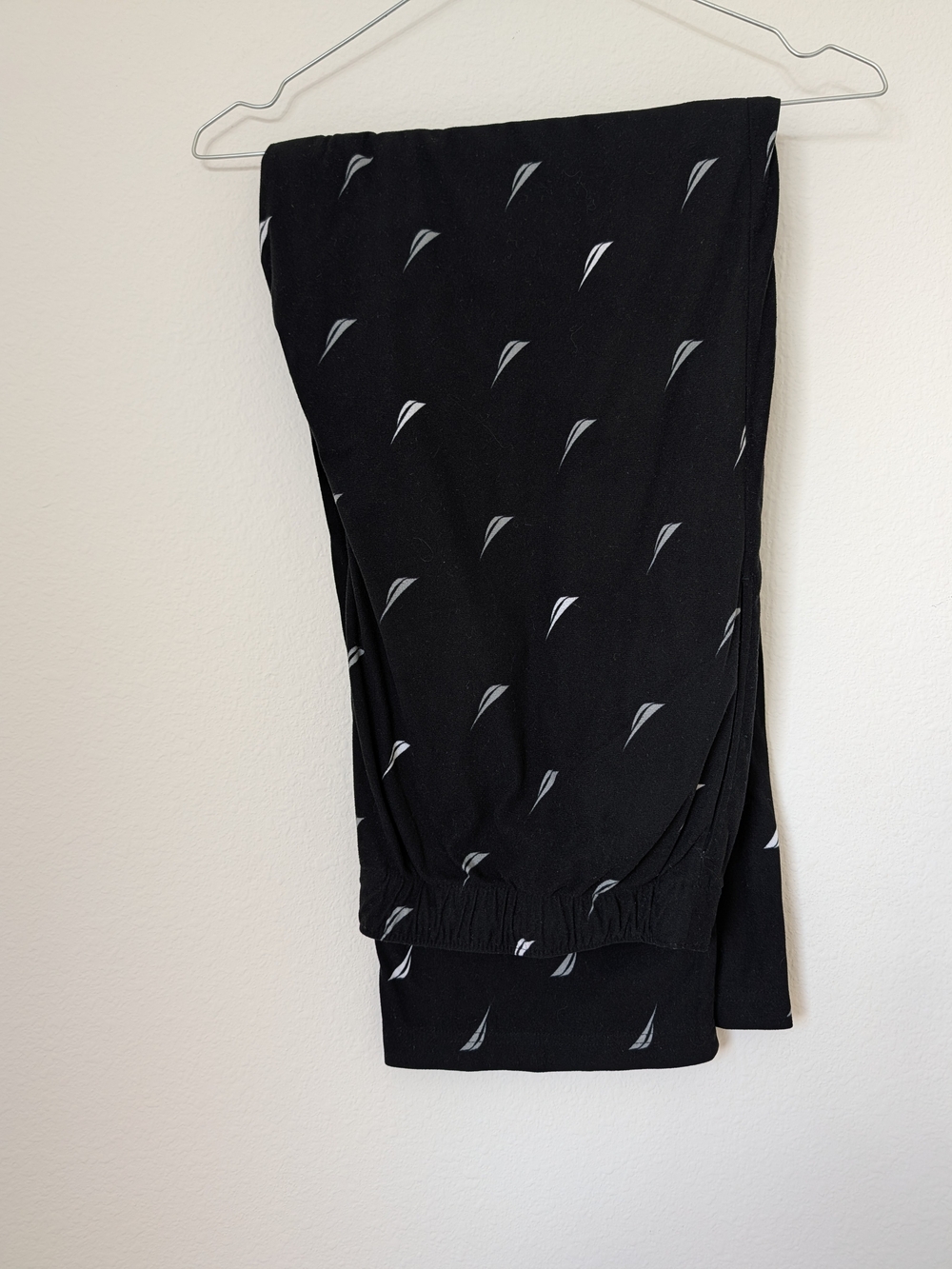 Nautica Black Joggers with Light Gray Sail Motif